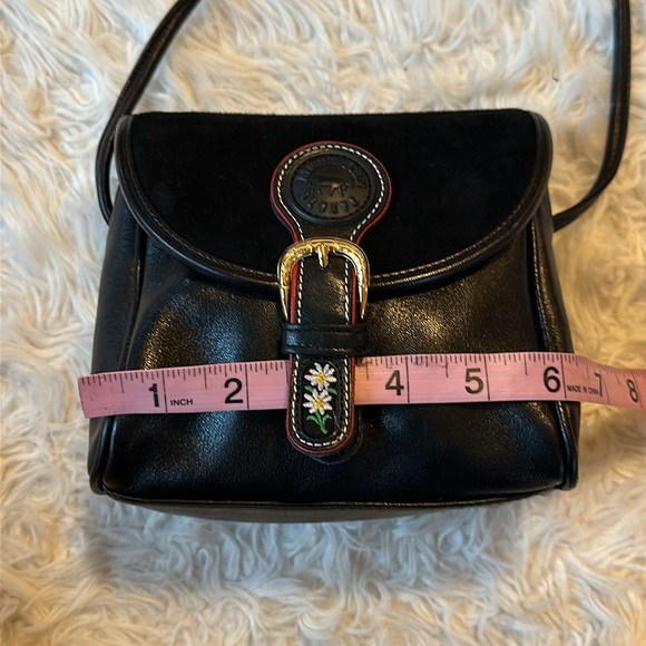 Michel Jordi Geneva Black Leather Edelweiss Crossbody bag - Picture 12 of 15